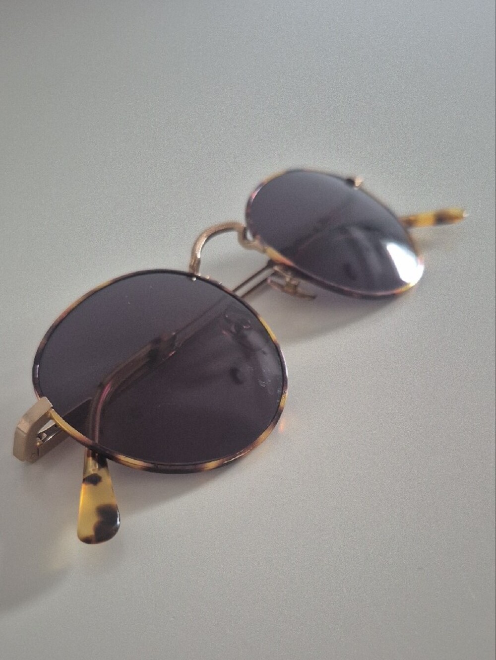 NWOT Crap Eyewear - Round Light Tortoiseshell Frame Sunglasses with Gold Accents - Picture 16 of 16